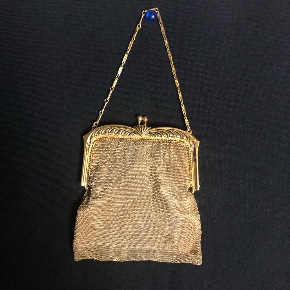 Whiting and Davis Gold Mesh Purse Circa 1920s